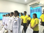 พิธีรับพระราชทานพระบรมฉายาลักษณ์  พระบาทสมเด็จพระเจ้าอยู่หัวที่ฉายกับสมเด็จพระนางเจ้าฯ พระบรมราชินี